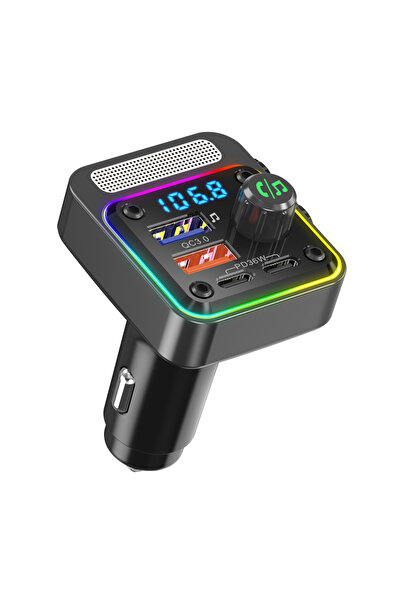 gemevo Modulator FM Gemevo® Bluetooth 5.0 cu incarcator auto fast charge, 4 p...