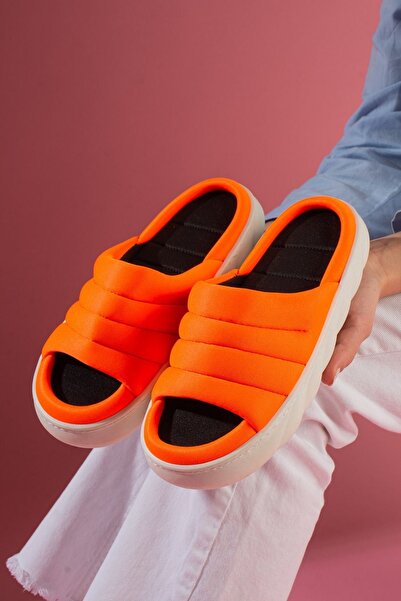 FUGA MODA Avenza Orange Inside Black Ultra Light Cloud Sole Padded Strap Slip...