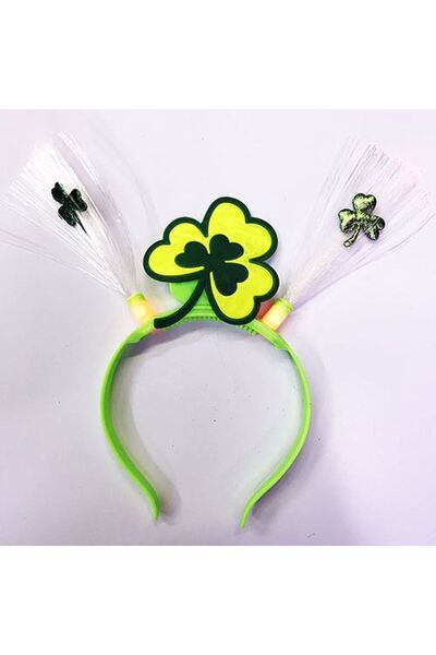 Skygo تاج حفلات مهرجان أكتوبر باللون الأخضر مع أضواء LED وامضة مقاس 25 × 13 سم