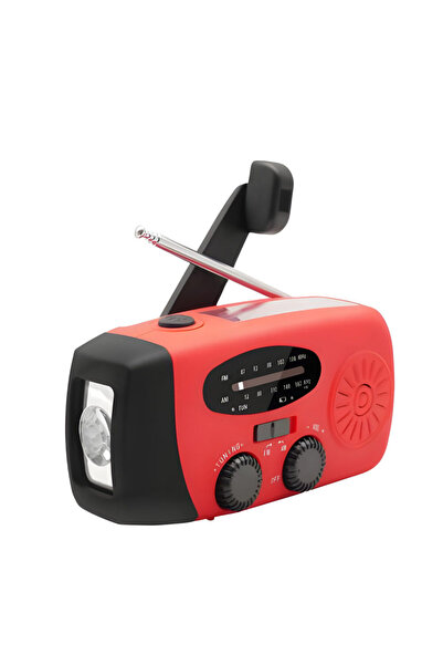 zola Radio portabil 3 in 1 cu lanterna LED, SOS, incarcare solara/manuala/USB...
