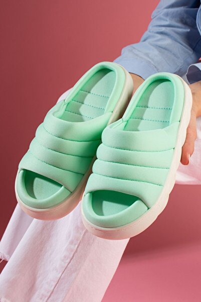 FUGA MODA Avenza Mint Green Ultra Light Cloud Sole Padded Strap Slippers