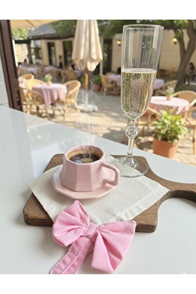 Doğa teks home fiyonklu Kahve Sunum Peçetesi (2 adet) doğal Ham Keten kumaş v...