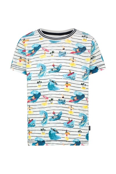 NOPPIES Jericho navy print short sleeve t-shirt