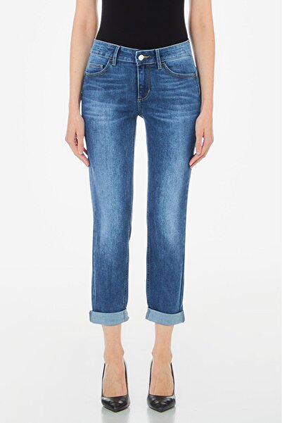 liu.jo Koyu Mavi Katlı Paça Jean
