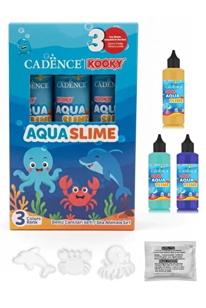 Cadence Boya Kooky Aqua Slime Sea Creatures Set DIY Magic Water Game 3X90Ml