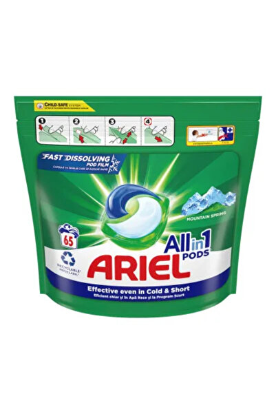 Ariel Mountain Spring automatic laundry detergent caps 65 pcs