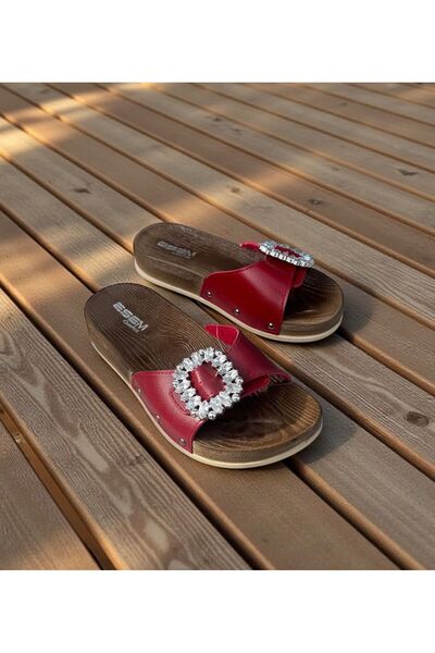 Esem Γυναικείες παντόφλες για το σπίτι με μονή πόρπη και πέτρινη σόλα για άνεση