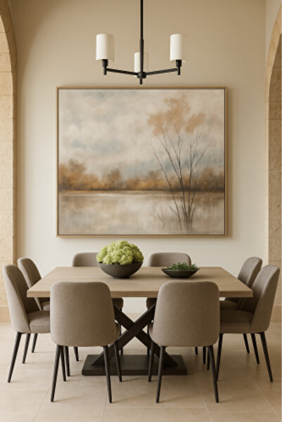 lawhat A modern artwork inspired by serene nature, in harmonious colors of be...