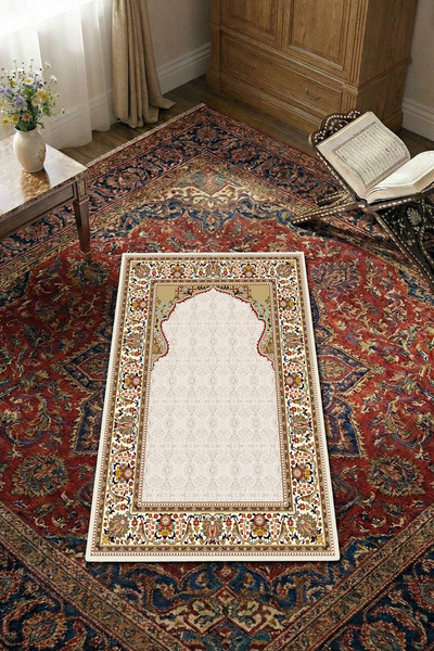 THEMODERNHANE سجادة صلاة ناعمة من ريش التاي غير قابلة للانزلاق مقاس 75x120 سم...