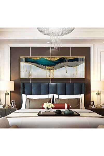lawhat A luxurious decorative painting for the bedroom, featuring a modern an...