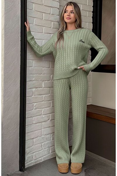 TOFAN TRİKO Oversize Set with Knitting Details