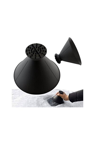 zola Конична стъргалка за лед, ABS, диаметър 14 см, височина 10,6 см, черна