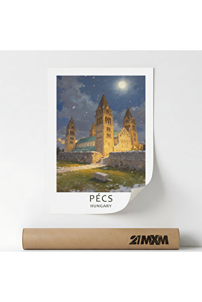 21mxm Poster 'Oras-Pecs' Pe Panza Mata – Design Minimalist, A4 (21 x 29.7 cm)...