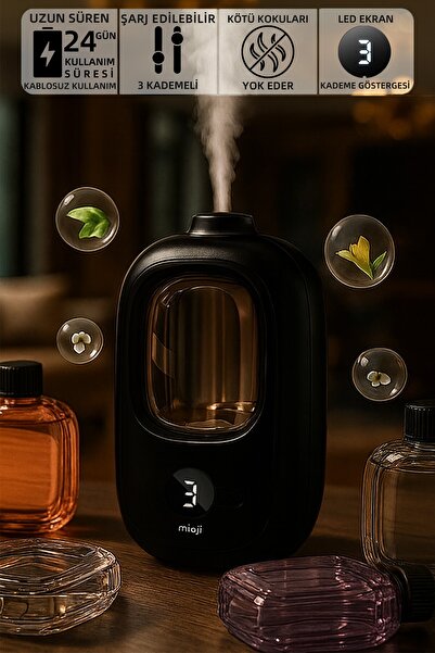 Mioji Mio Smell 2x Yeni Nesil Şarjlı Otomatik Oda Kokusu Makinesi Siyah (1 AD...