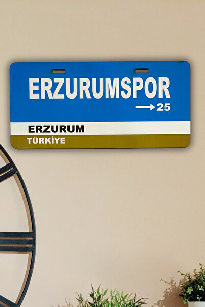 DURUSA "Erzurumspor" 11 x 24 cm Placă retro din MDF de 3mm, Poster tip placă