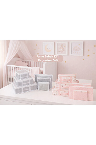 PONÇİK BEBEK 12'li Anne Bebek Seyahat Hastahane Doğum Valiz Düzenleyici Seti ...