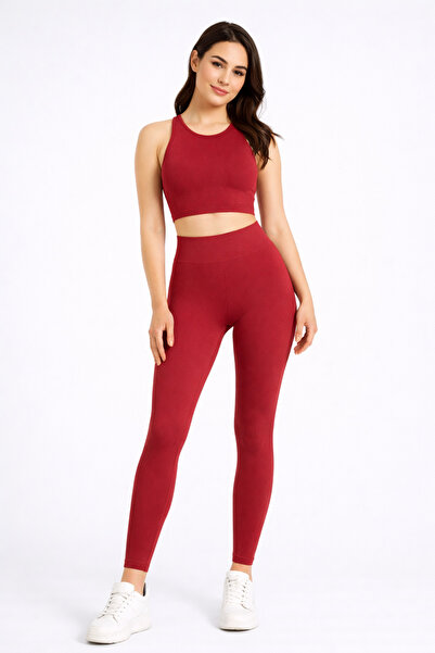 JOLT Shaping / Sculpting Effective High Waist Seamless Leggings Red