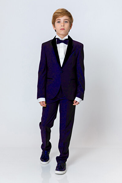 incity بدلة أنيقة للأولاد بتفاصيل ياقة سوداء - الموسم الجديد