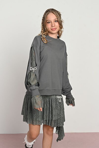 HAUSEkids Μοντέρνο ονειρικό κοριτσίστικο σετ για ηλικίες 9-14 ετών - Ανθρακί