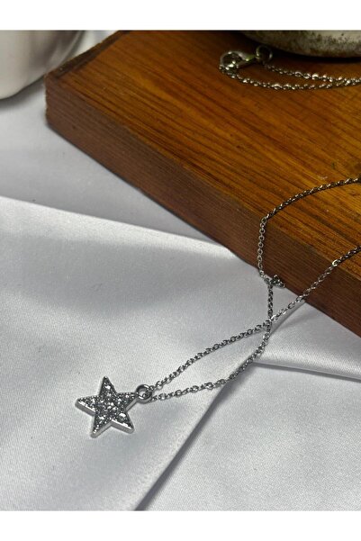 ZC ZERİVA CONSEPT İnce Zincirli Taşlı Yıldız Kolye