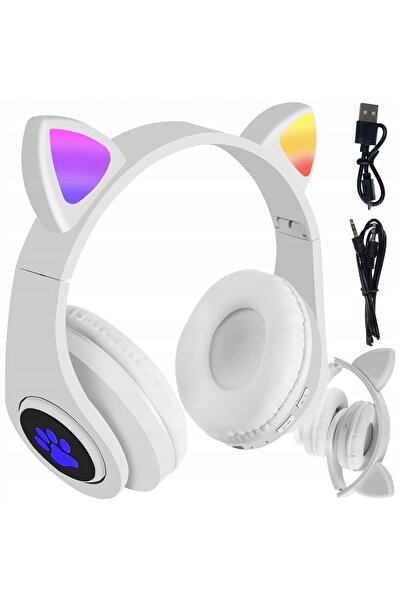 zola Wireless headphones, kitten with ears, for children, white