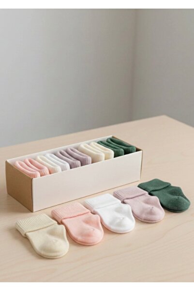 Minissa Organic Cotton Unisex Premium Baby & Kids Socks in a 5-Piece Box