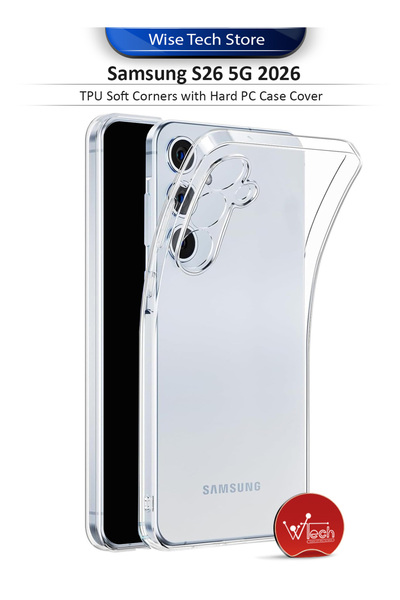 Wtech Samsung S26 5G 2026 TPU Soft Corners with Hard PC Case Cover