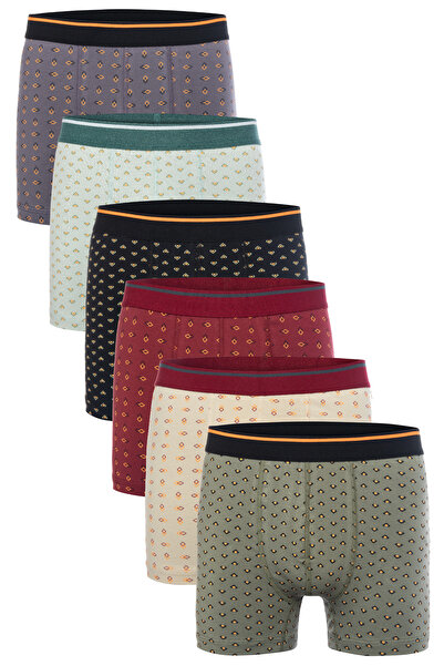 TOLIN Мъжки комплект от 6 боксерки от памук с еластична материя в различни цв...