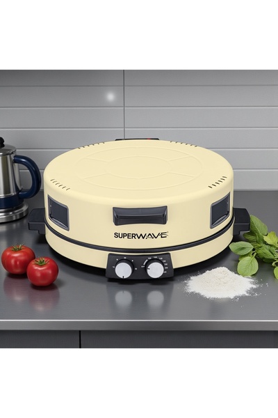 Super Wave خبازة كهربائية مقاس 45 سم بمعيارين للتحكم بالحرارة 2600 واط صانعة ...