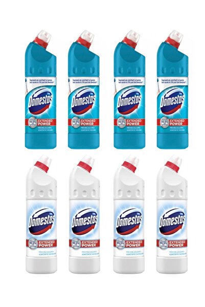 Domestos Domestos Atlantic Breeze Disinfectant x4 + Extended Power White x4 S...