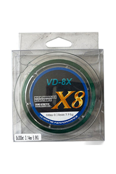 Mihenk Mi-Henk Eco VD 8X 300m Koyu Yeşil İp - Örgü Misina 0,14 mm 6,8 kg