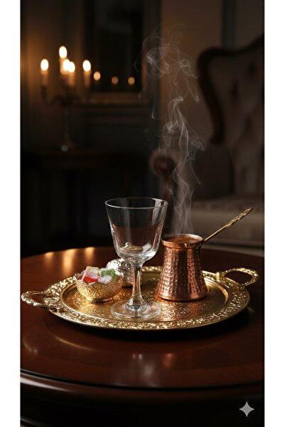 GFSMORE Lüks Ayaklı Kahve Yanı Su Bardağı - 120 cc