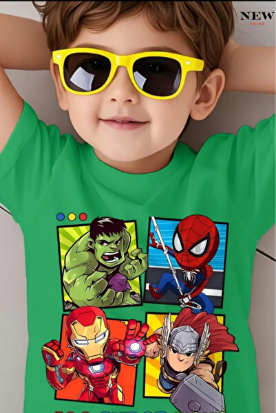 New Shine تي شيرت للأطفال مطبوع عليه 100 سوبر دايز للجنسين
