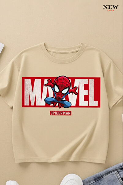 New Shine تي شيرت مارفل مطبوع للأطفال من الجنسين