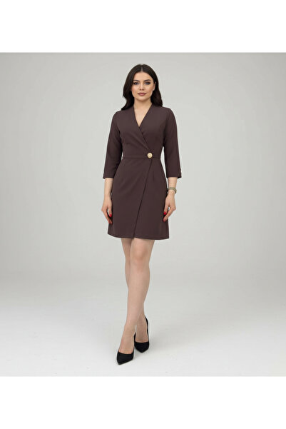 ventura butik Kruvaze Yaka Ofis ve Davet Elbisesi