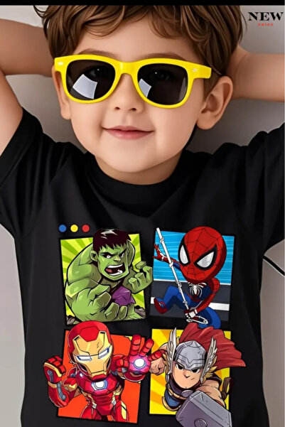 New Shine تي شيرت للأطفال مطبوع عليه 100 سوبر دايز للجنسين