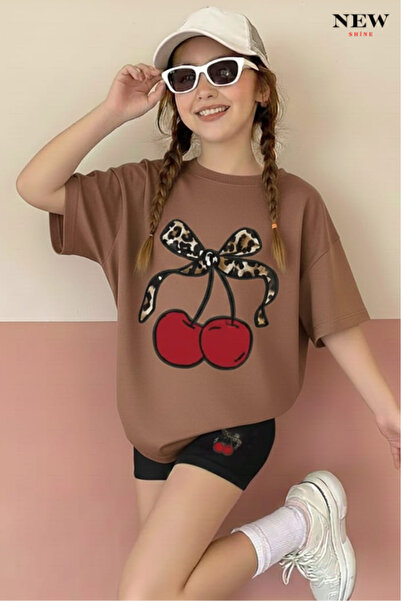 New Shine TRICOU UNISEX PENTRU COPII CU IMPRIMEU CIREȘE