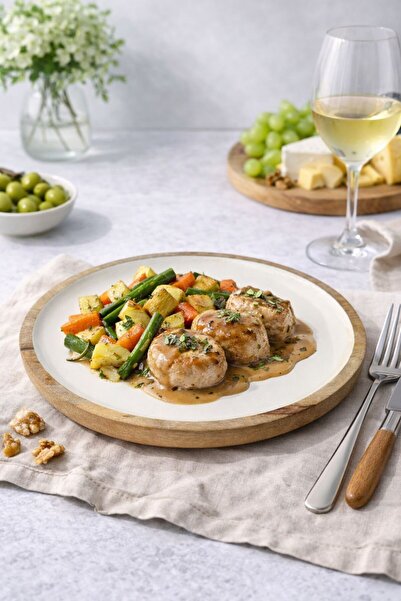 NEWNOW Mango Wood Enamel Coated Presentation Plate 26 cm – Natural Wood Servi...