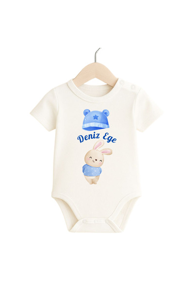 babytex Baby Body & Bodysuit Name B Printed 100% Cotton Baby Bodysuit