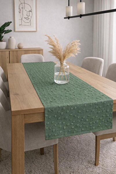 bufidik Minimal Ponpon Dokulu Runner 40x140 cm