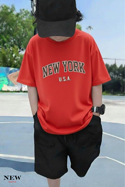 New Shine تي شيرت مطبوع للأطفال من الجنسين من نيويورك الولايات المتحدة الأمريكية