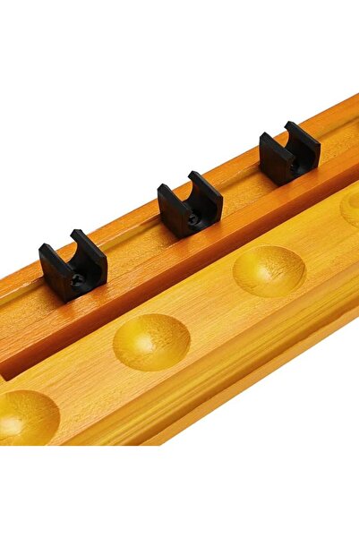 YALLA HomeGym Wall Mount 6 Billiard Pool Cue Stick Holder Rack (Brown)