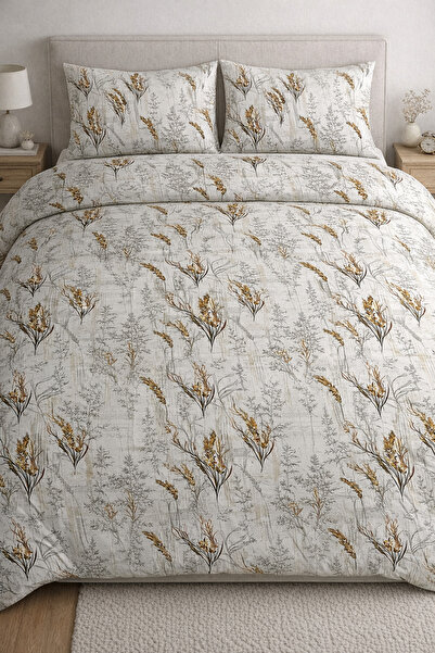 Cottonest Cotton Double Duvet Cover Set with Flower Pattern