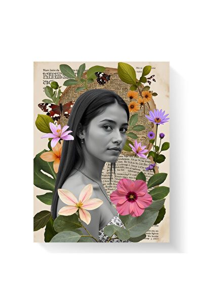 Printees Tablou - Colaj cu portret - Canvas pe șasiu