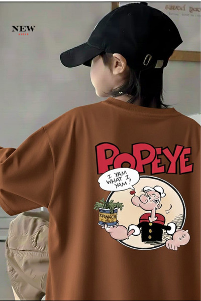 New Shine تي شيرت للأطفال مطبوع عليه بوباي للجنسين