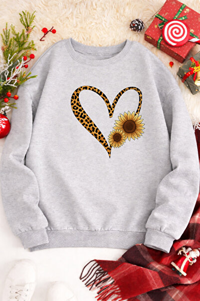 Pink Sky Hanorac unisex supradimensionat din bumbac imprimat tricou 1 HEART