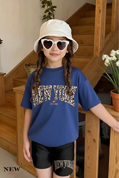 New Shine تي شيرت للأطفال مطبوع عليه نيويورك للجنسين