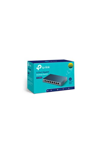 TP-LINK TL-SG108 8 PORT GIGABIT MASAÜSTÜ SWITCH (ÇELİK KASA)