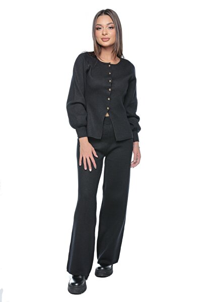 OEM Elix suit, one size, black, two-piece, with trousers and blouse with gold...
