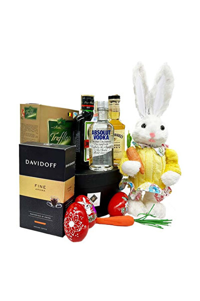 velve Великденски пакет, декоративно зайче, спиртни напитки, трюфели и кафе